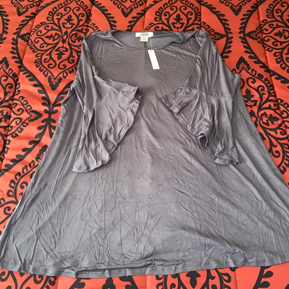 Blouse blue grey color